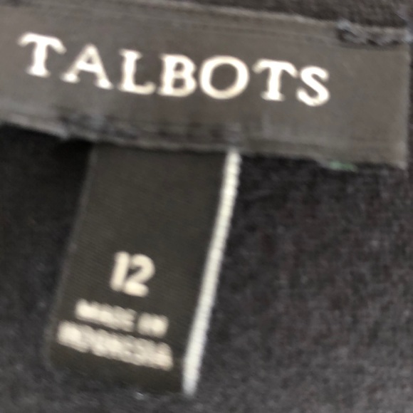 Ladies black knit dress Talbots size 12 - Picture 3 of 4